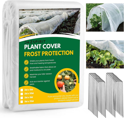 Wintervlies 35g/m² 2x10m Frostschutz Erdnägeln aloadin Pflanzenschutz