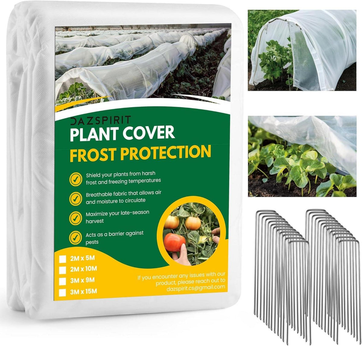 Wintervlies für Pflanzen 35g/m² 3x9m Gartenvlies Frostschutz mit