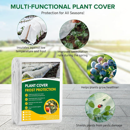 Wintervlies Pflanzen 35g/m² 3x9m Gartenvlies Frostschutz Erdnägeln
