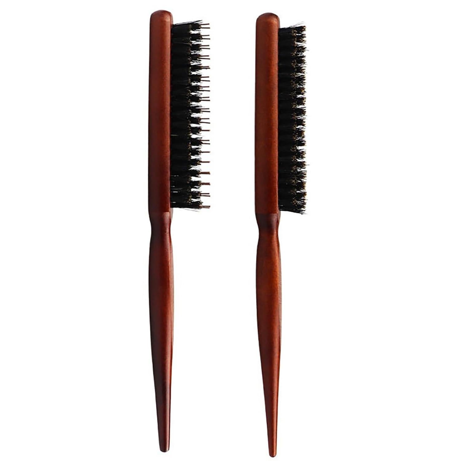 2er Set Haarbürste Wildschweinborsten Kamm 23,5cm Bun Bürste