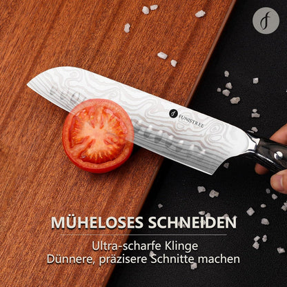 Hochwertiges Küchenmesserset 4 tlg Holz Geschenkbox Edelstahl Scharfe Messer