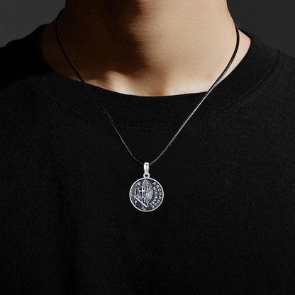 925 Sterling Silber Halskette Erzengel Michael Schutzpatron Geschenk für Männer