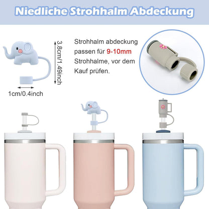 Stanley Cup Zubehör: Auslaufschutz & Strohhalm Abdeckung Set