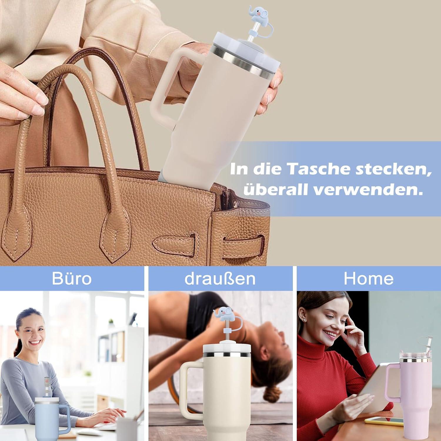 Strohhalm Abdeckung Set für Stanley Cup 9-10mm – 6er Auslaufschutz