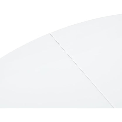 Esszimmergruppe weißer Tisch + 4 schwarze Stühle, modern