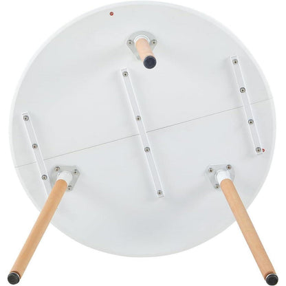 Esszimmergruppe weißer Tisch + 4 schwarze Stühle, modern