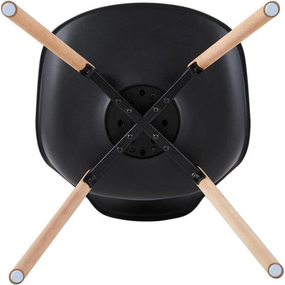 Esszimmergruppe weißer Tisch + 4 schwarze Stühle, modern