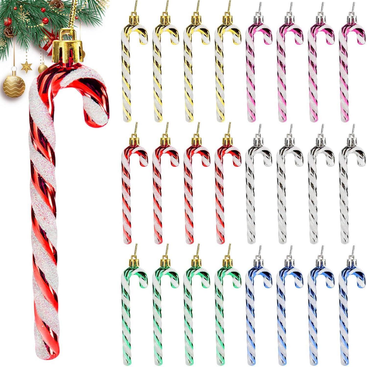 Weihnachten Zuckerstange Ornamente Set 24 Stück Christbaumschmuck