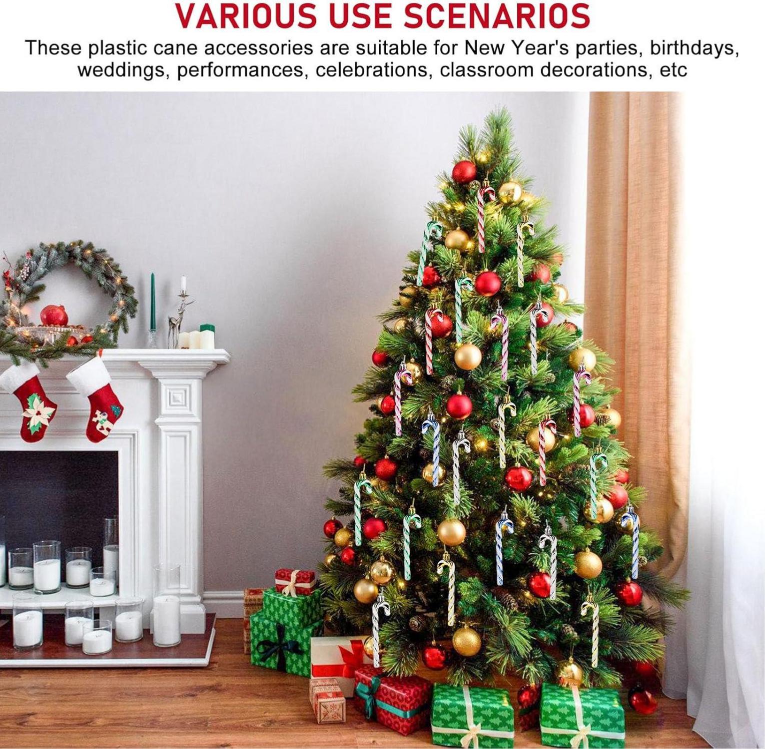 24x Weihnachten Zuckerstange Ornamente Anhänger Weihnachtsdeko