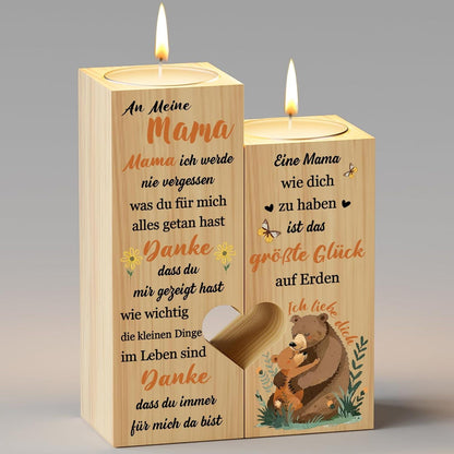 Kaayee Kerzenständer Mama Herzform Geschenk Mutter Geburtstag Weihnachten