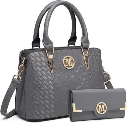 Miss Lulu Damen Handtasche Henkeltasche Mittelgroß PU-Leder