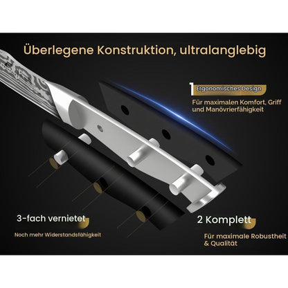 Steakmesser-Set 8-teilig | Edelstahl, Ergonomisch & Scharf