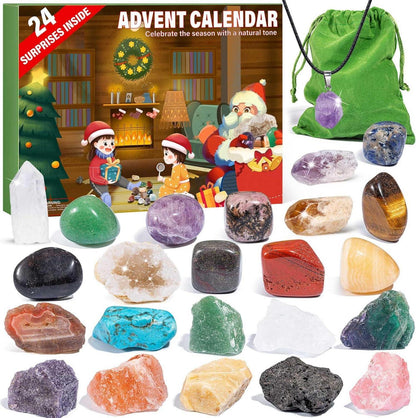 Adventskalender 2024 für Kristalle und Edelsteine, Weihnachts
