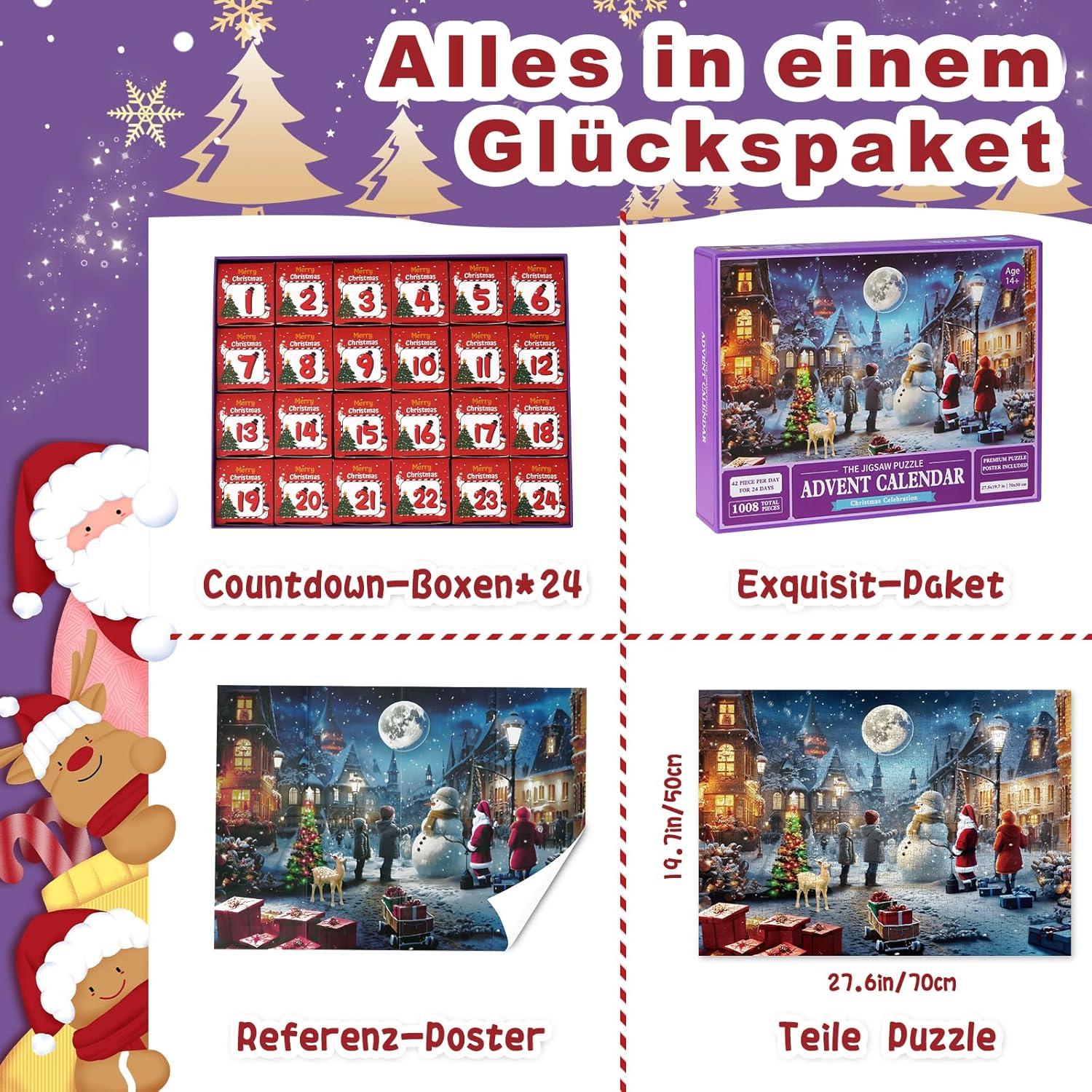 Adventskalender Puzzle Exit Weihnachten Jigsaw 1008 Teile