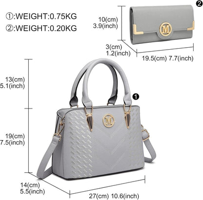 Moderne Miss Lulu Damen Henkeltasche in Mittelgröße