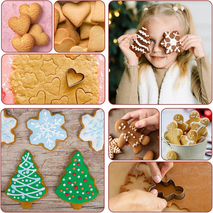 18-teiliges Weihnachtsausstechformen Set Edelstahl Backen Plätzchen