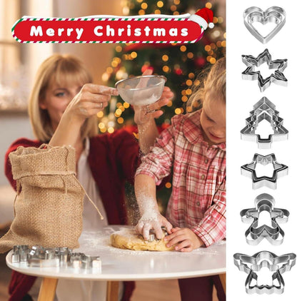 18-teiliges Weihnachtsausstechformen Set Edelstahl Backen