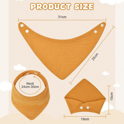 HOTUT Musselin Dreieckstuch Lätzchen Baby 10er Set mit