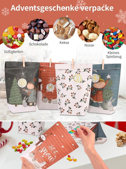Adventskalender zum Selbstbefüllen DIY Weihnachten Kinder Erwachsene Häuschen