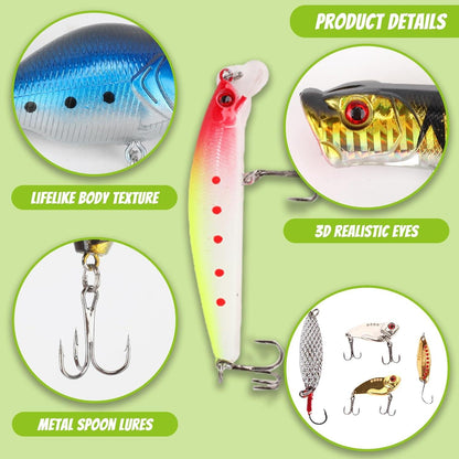 Angel Adventskalender 24-teiliges Köderset für Angler Jungen