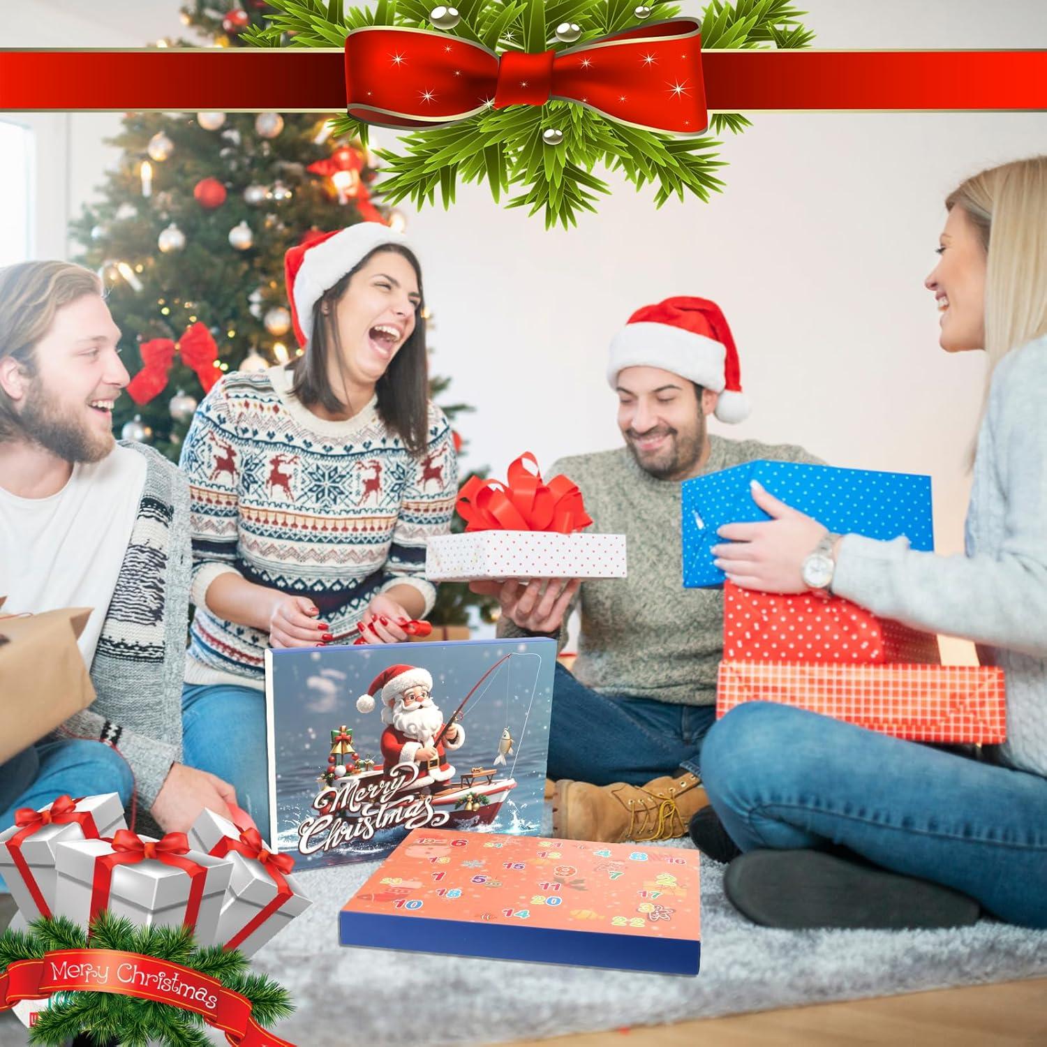 Adventskalender Angel Männer Köder Set Fischer Weihnachtskalender 24-teilig