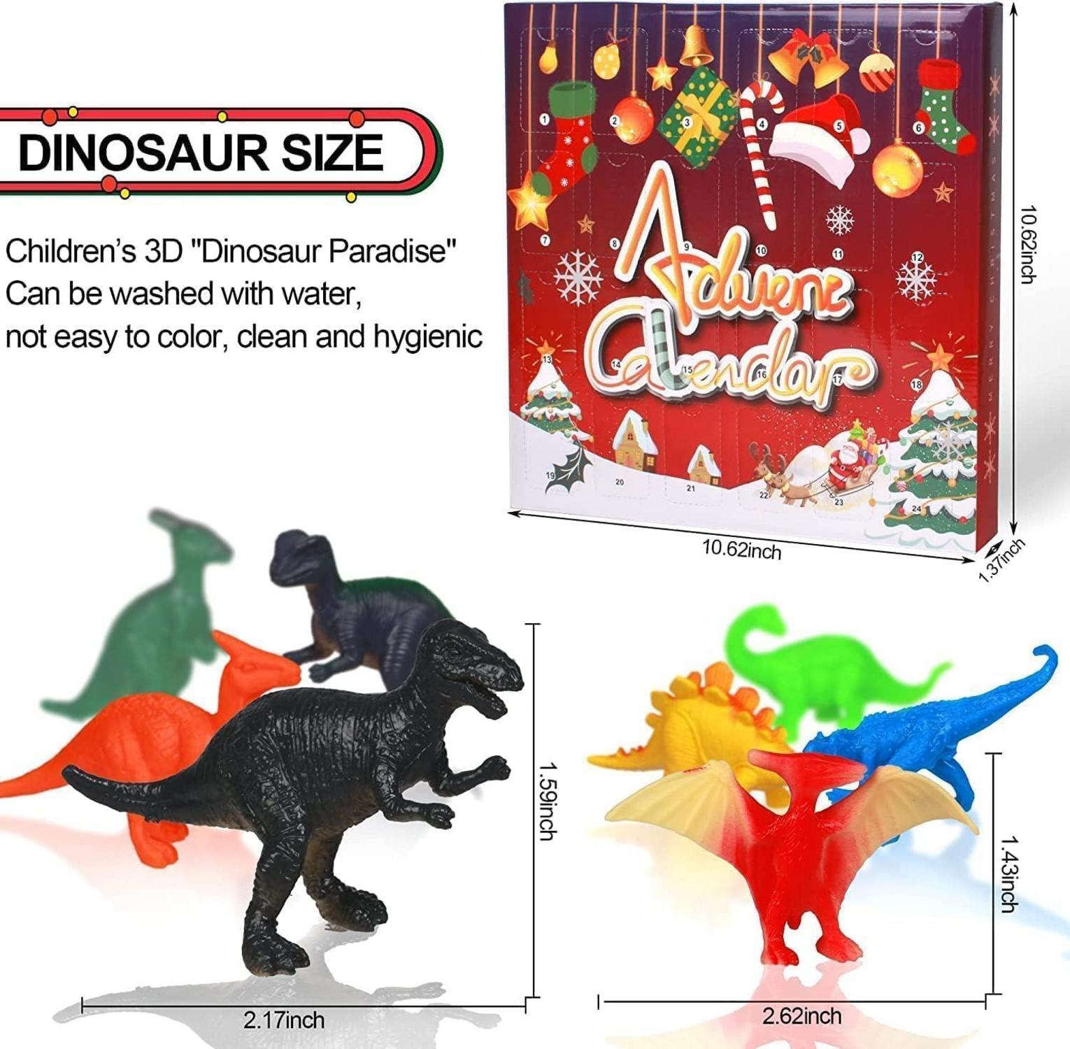 Adventskalender 2024 Dinosaurier Spielzeug 3-12 Jahre
