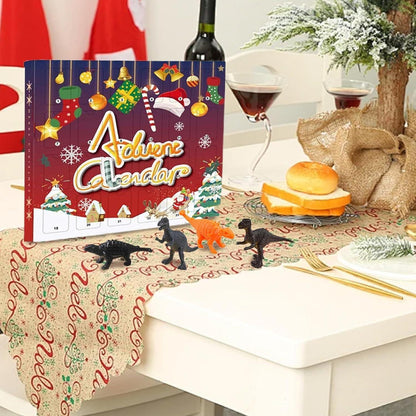 Adventskalender Dinosaurier Kinder 2024, Spielzeug 3-12 Jahre, 24 Tage Countdown-Calender