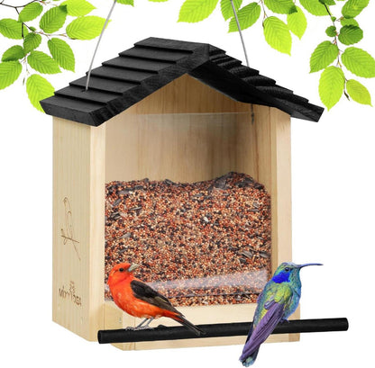 Vogelhaus Holz wetterfest mit großem Fassungsvermögen