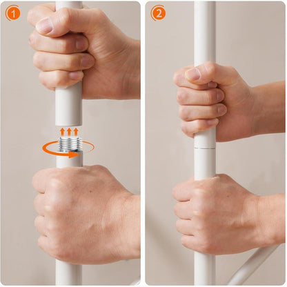 Garderobenständer Baumform mit 8 Haken und 2 Ablagen Weiß