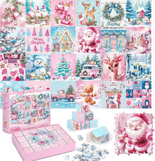 Weihnachts Puzzle Adventskalender 2024 Kinder Erwachsene Rosa