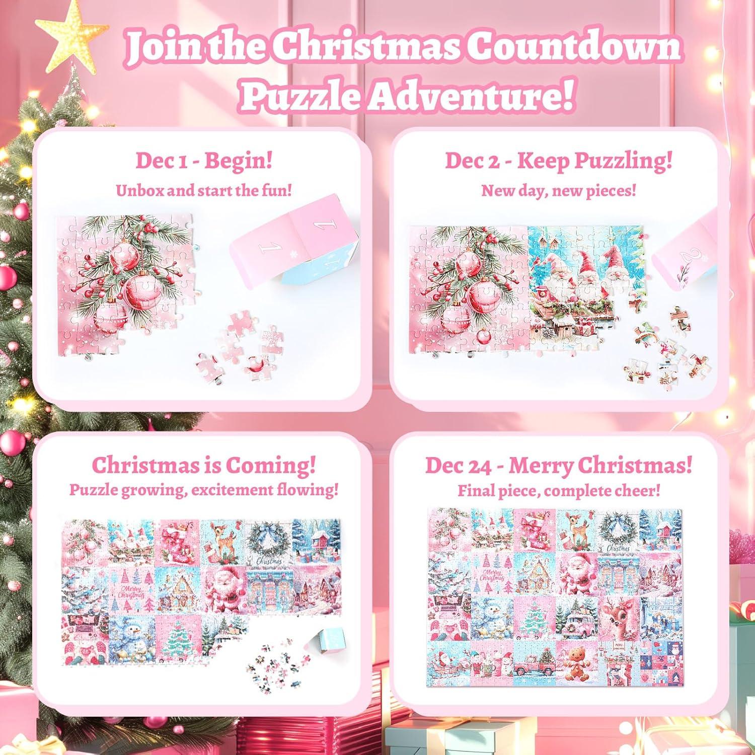 MJARTORIA Adventskalender 2024 Puzzle 1008 Teile Weihnachts
