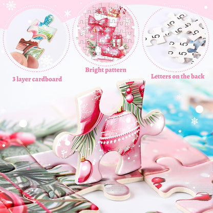 MJARTORIA Adventskalender Puzzle 1008 Teile Weihnachten Geschenk Frau Mädchen
