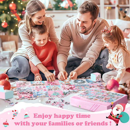 MJARTORIA Puzzle Adventskalender 2024 1008 Teile Weihnachten Mädchen Familie