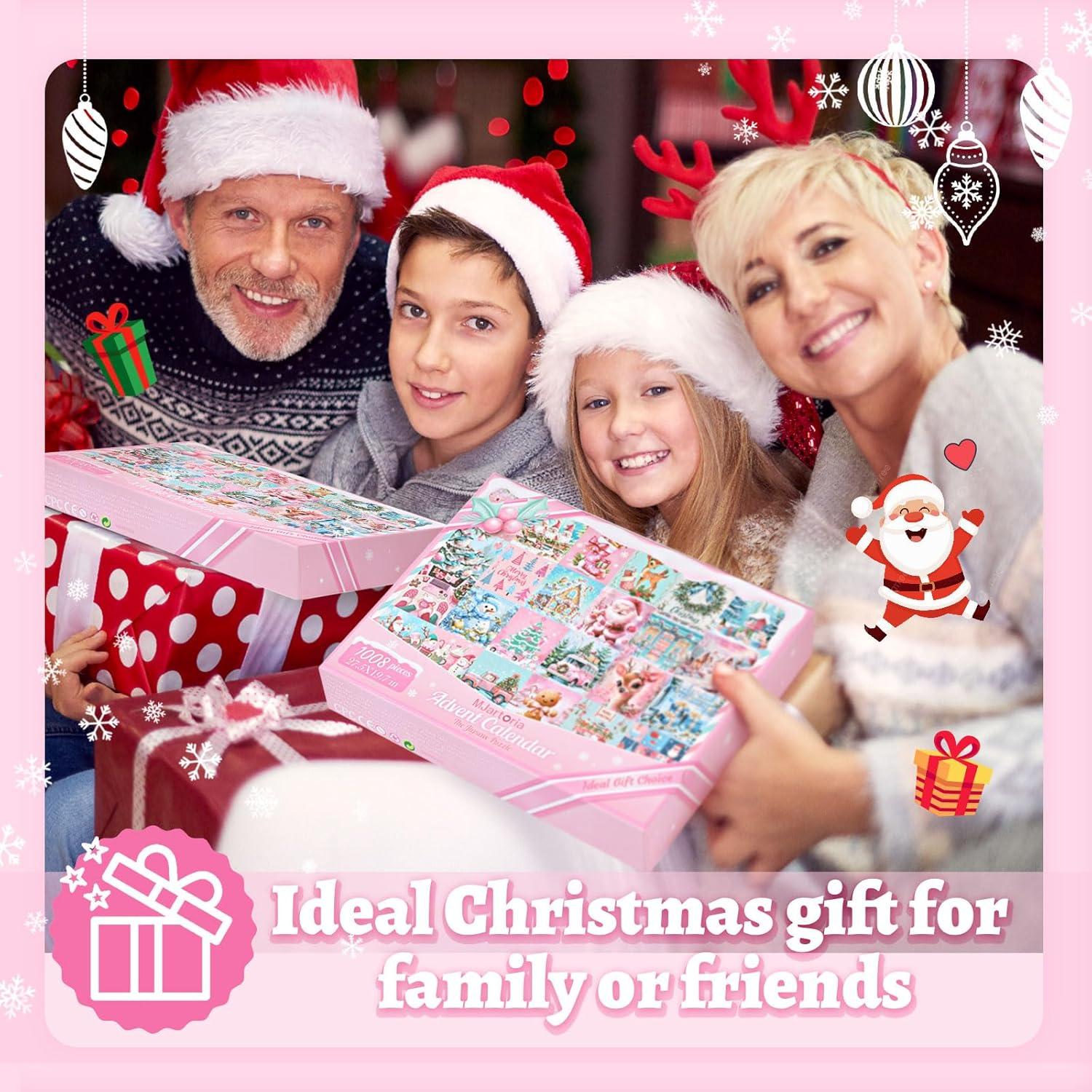 Adventskalender 2024 Puzzle 1008 Teile Weihnachten Geschenk Mädchen