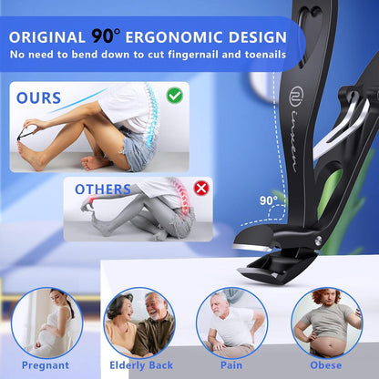 Nagelknipser Set für Dicke Fußnägel | Ergonomisch Premium-Stahl