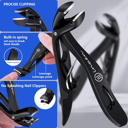Premium Winkelkopf Nagelknipser für dicke Fußnägel 3-teiliges Set