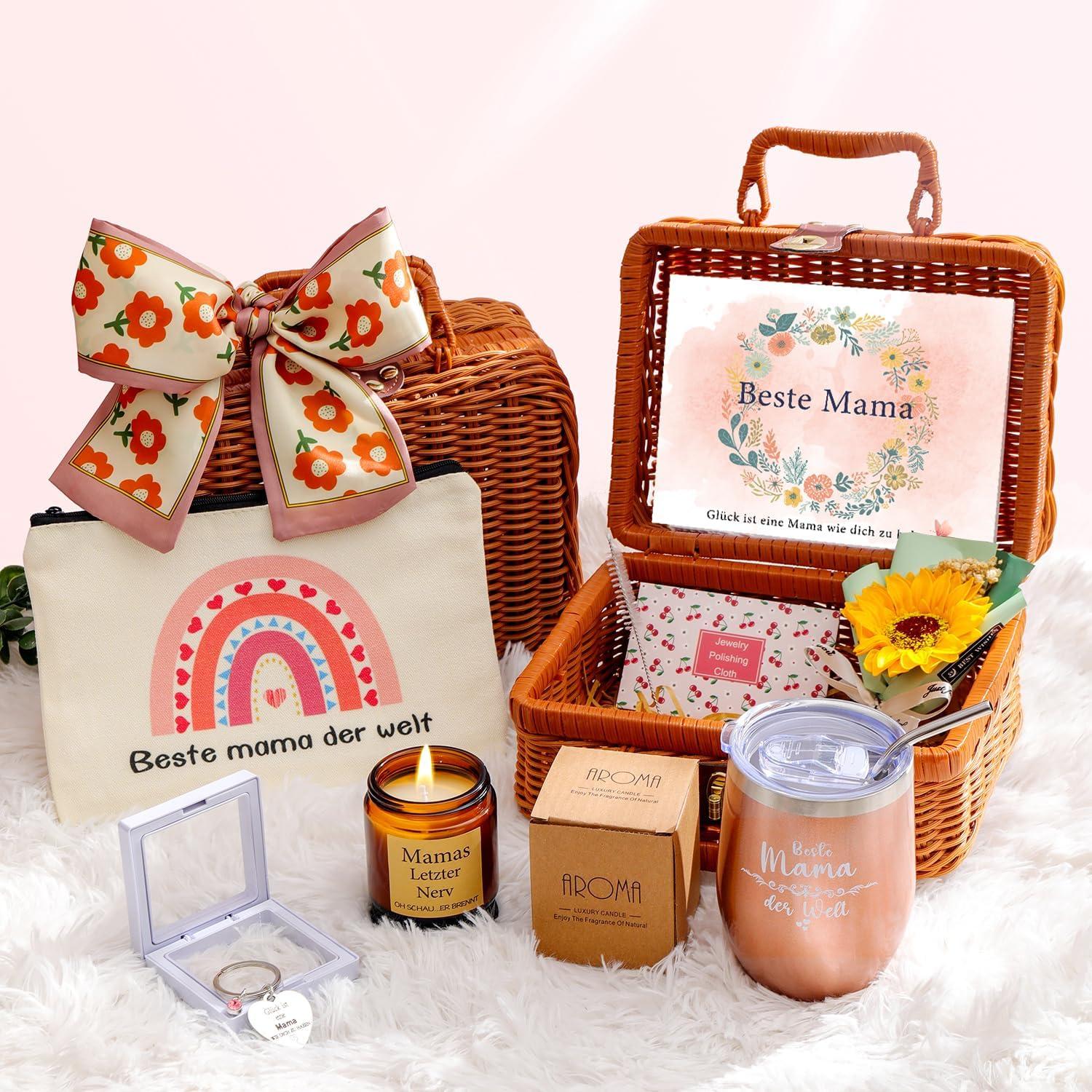 Mama Geschenkset Muttertag Weihnachten Geburtstag Korb