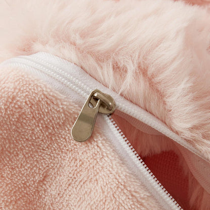 Plüsch Bettwäsche Set 220x240 Rosa - Winterwarm & Kuschelig