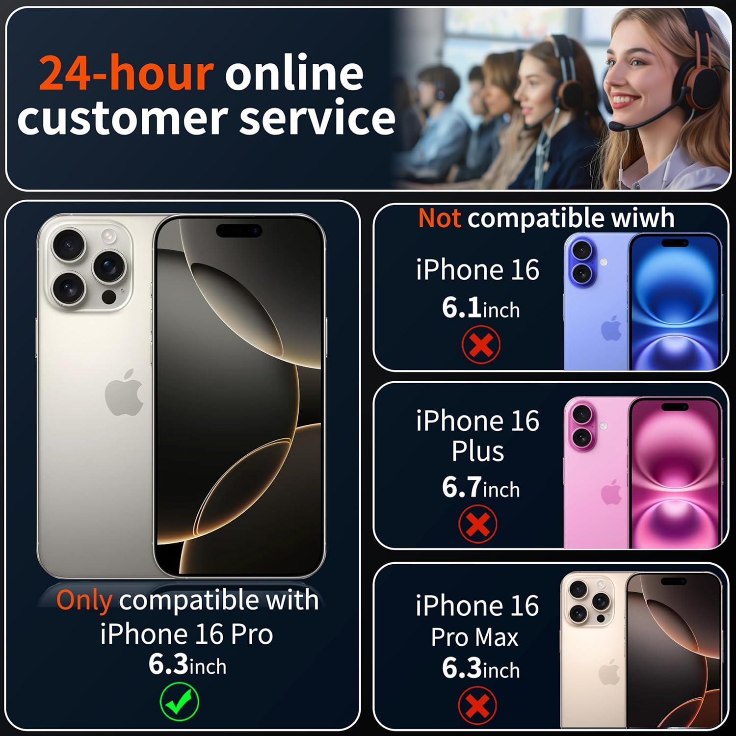 Tentoki 2×iPhone 16 Pro Panzerglas 6.3 Zoll Schutzfolie Klar