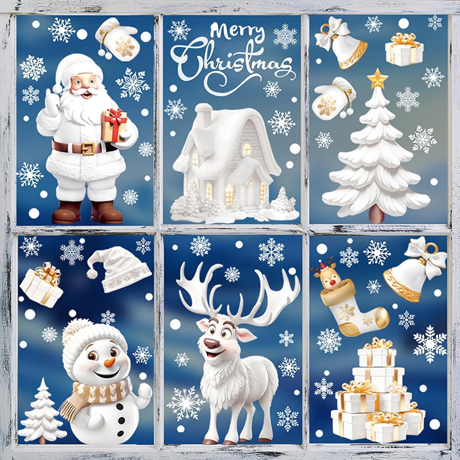 Statische Weihnachtsaufkleber 3D Wiederverwendbar 190stk