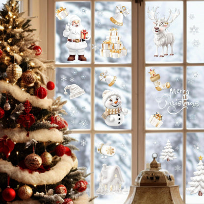 190pcs Weihnachtsfensterbilder selbstklebend statisch wiederverwendbar