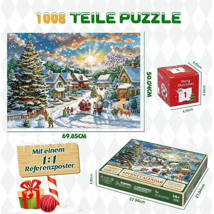 Adventskalender 2024 Puzzle Exit Weihnachten 1008 Teile für