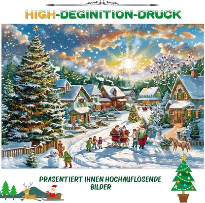 Evolyline Adventskalender Puzzle Exit 1008 Teile Weihnachten Jigsaw für Erwachsene & Kinder