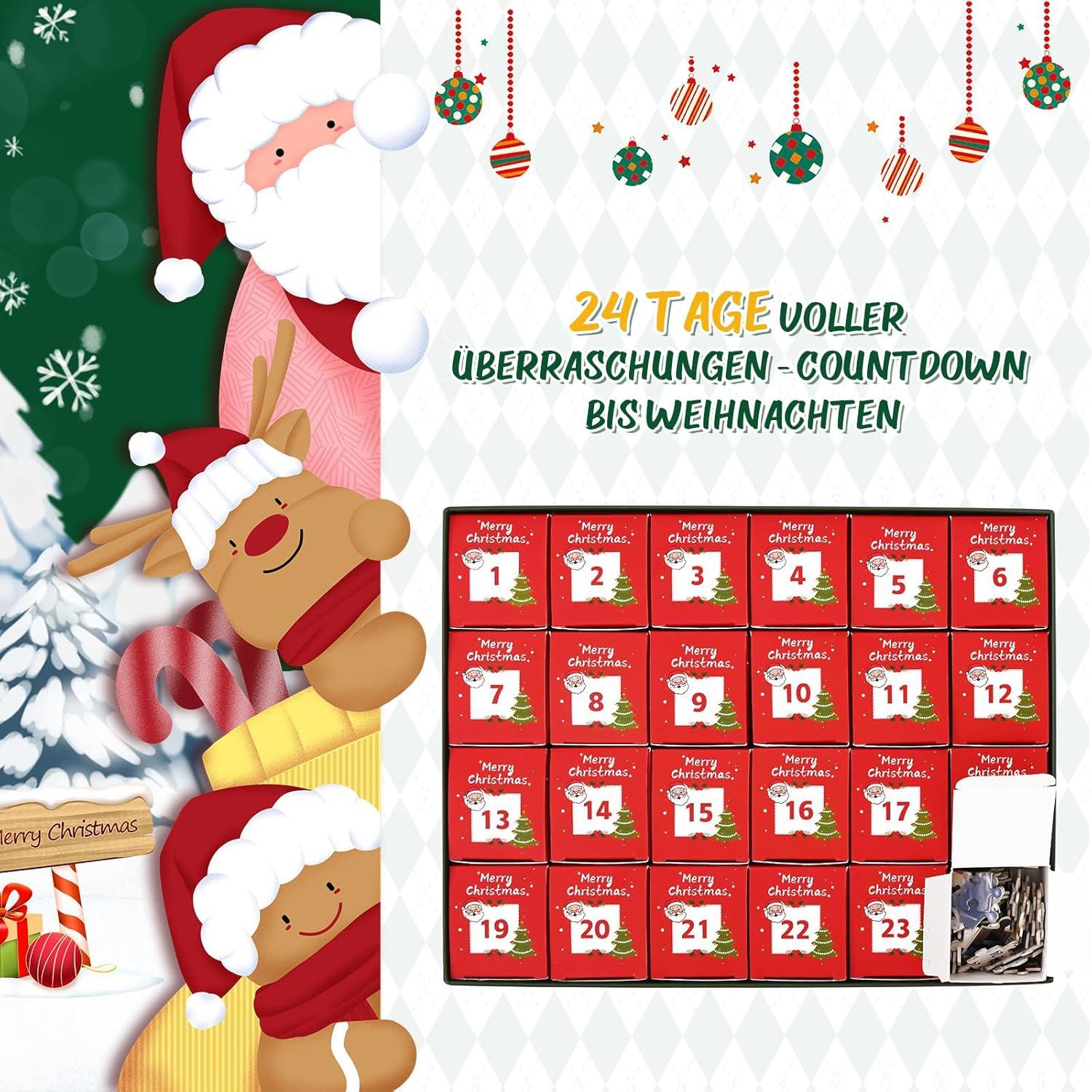 Adventskalender Puzzle Exit 2024 Weihnachten Jigsaw 1008 Teile für