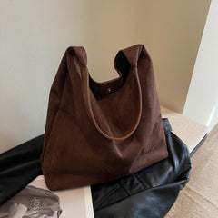 TIAASTAP Tote Bag Damen Wildlederimitat Shopper Schultertasche