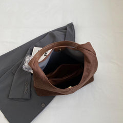 TIAASTAP Tote Bag Wildlederimitat Damen Groß Shopper Schultertasche Uni Hobo Beuteltasche