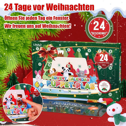 Adventskalender Kinder mit 24 Tier-Fingerpuppen für Weihnachten
