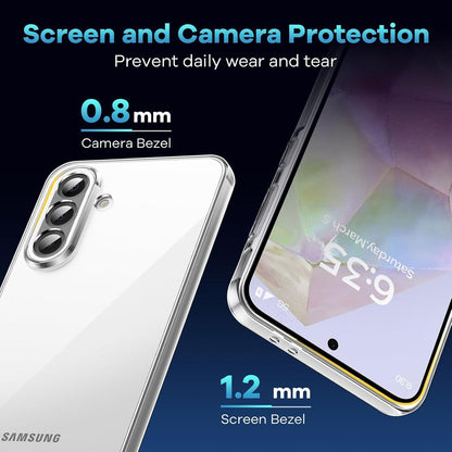 Transparente Handyhülle mit 2x Panzerglas für Samsung Galaxy A36
