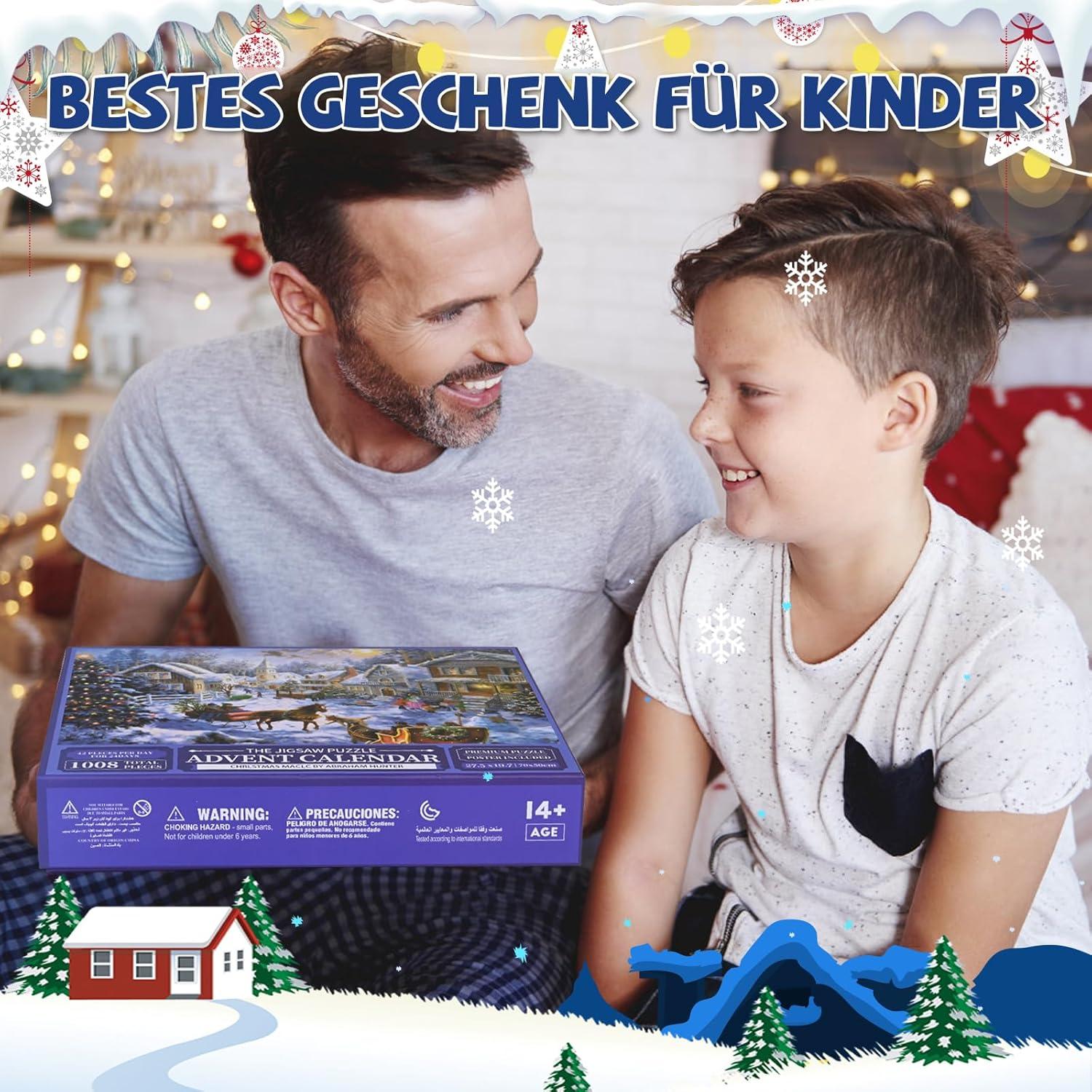 Evolyline Adventskalender Puzzle Exit 2024 Jigsaw 1008 Teile Weihnachts