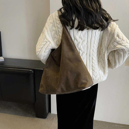 TIAASTAP Wildlederimitat Damen Tote Bag Groß Grün